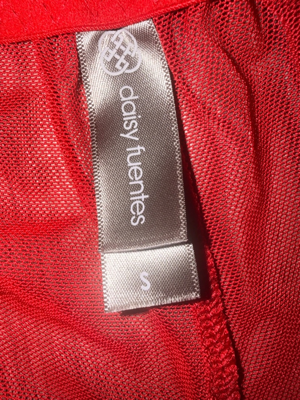 Daisy Fuentes Bright Red Sheer Lounge Shorts - Picture 3 of 3
